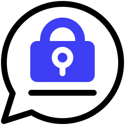 Lock inside a speaking logo